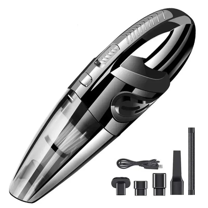 Wireless Cyclone Handheld Car Vacuum Cleaner — Rechargeable, Quick Charge for Car, Home & Pet Hair