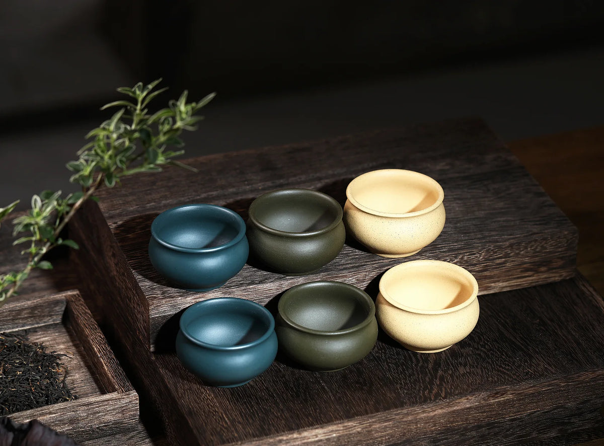 Purple Clay Teacups – Two-Piece 40ml Set