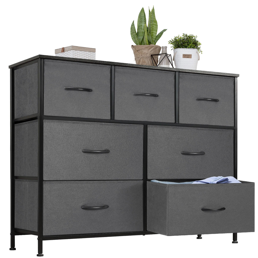 JHK 7-Drawer Dresser & Storage Chest – Fabric Drawers, Clothes Organizer for Bedroom & Living Room