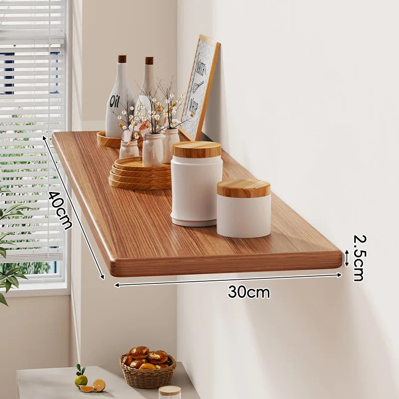 Floating Wall Display Shelf — Wooden Bookshelf, Decorative Laminate & Living Room Wall Rack