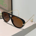 GM LUMIAS Oversized Pilot Sunglasses | Double Bridge Gradient Luxury Designer Shades for Women