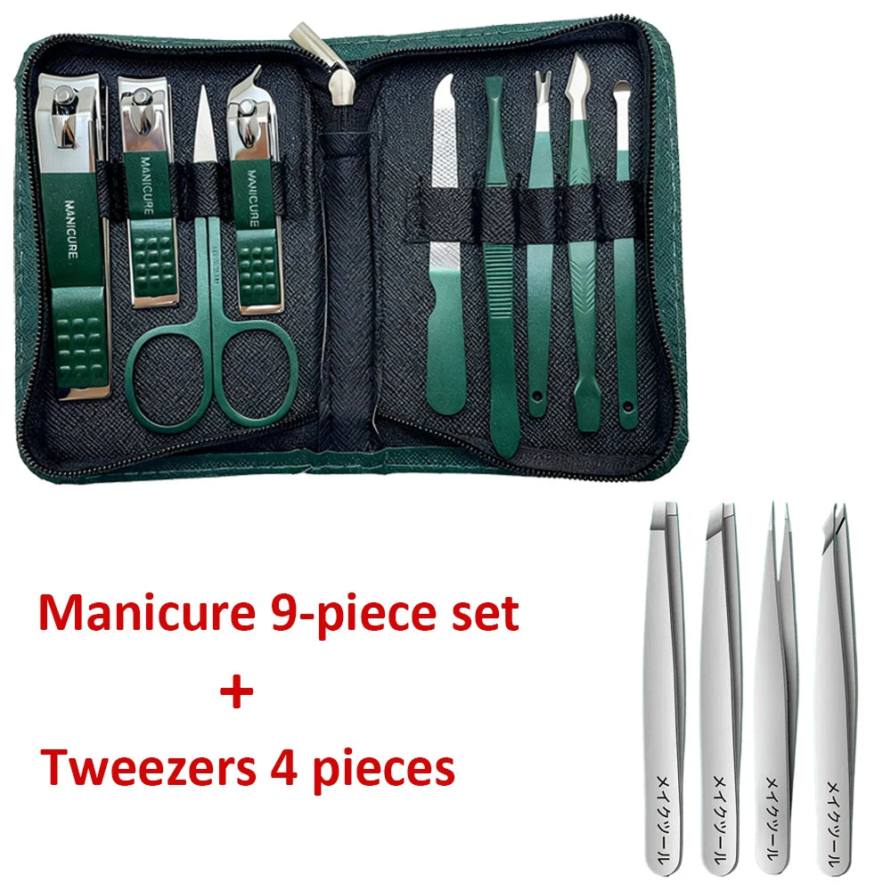 Professional Nail Care Kit – Stainless Steel Manicure & Pedicure Set with Travel Case