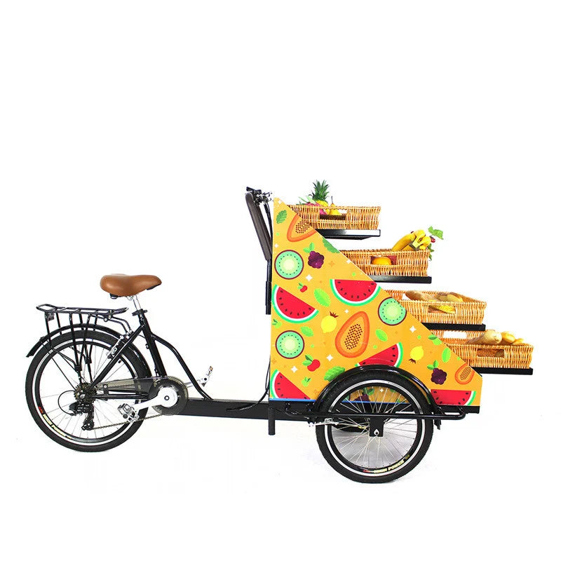 Electric Mobile Tricycle Food Display Bike Cart – Coffee & Hot Dog Vendor Bike