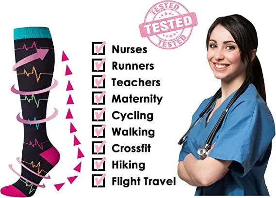 Compression Socks – Medical Grade 20-30mmHg for Varicose Veins, Diabetes & Running (58 Styles)