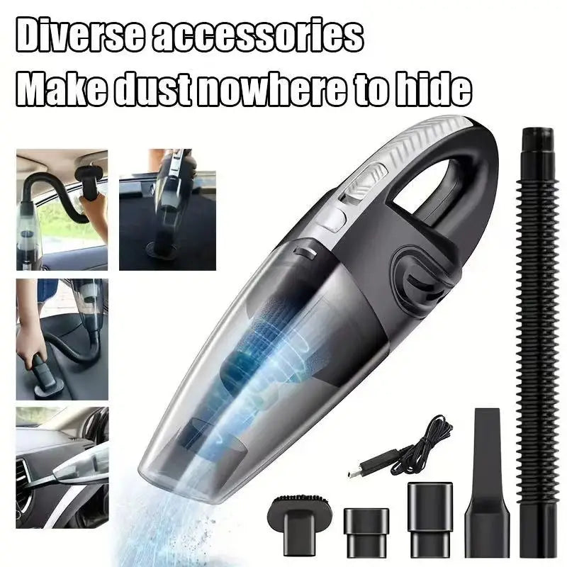 Portable Wireless Handheld Vacuum Cleaner – Powerful Suction for Car, Home & Pet Hair