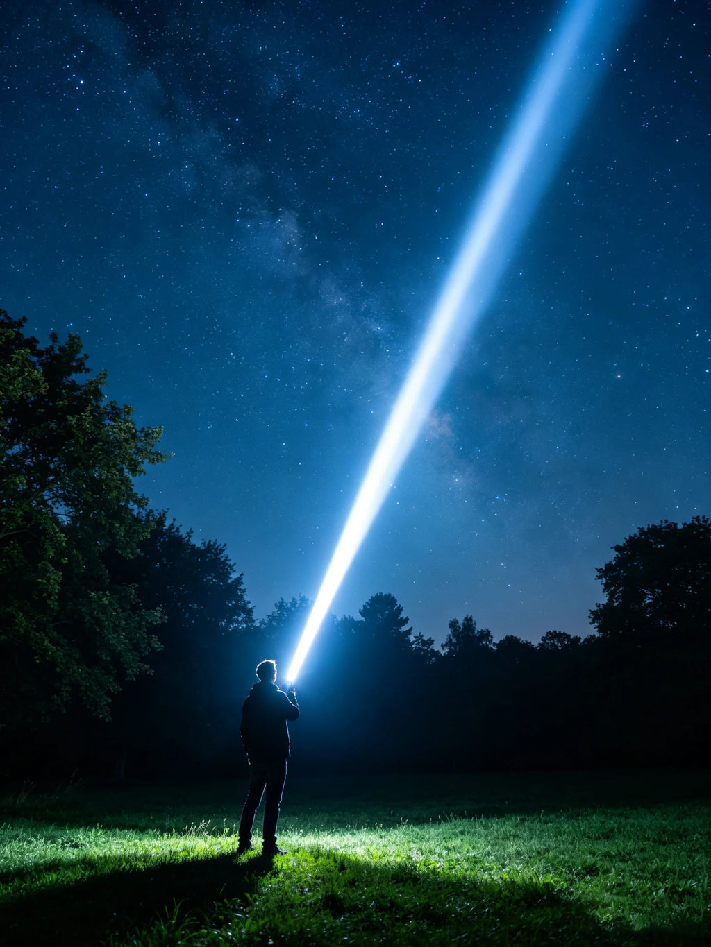 High Power White Laser Flashlight – Rechargeable Zoomable Waterproof Tactical Lantern
