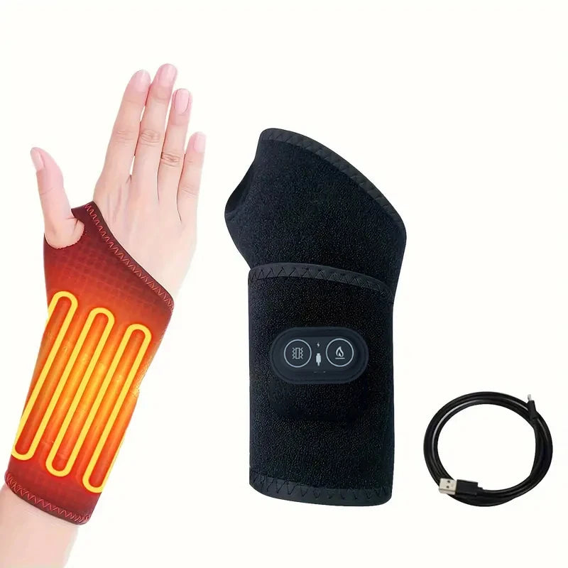 Electric Heating Wrist Protector – USB Heated Hand Massager & Support WristBand for Pain Relief