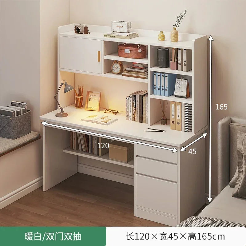 Simple Modern Computer Desk — Student Writing & Home Office Workbench, Multiple Configurations