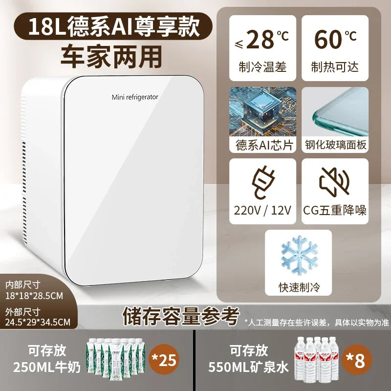 220V Portable Mini Freezer – Car & Home Refrigerator for Travel, Dorm & Office