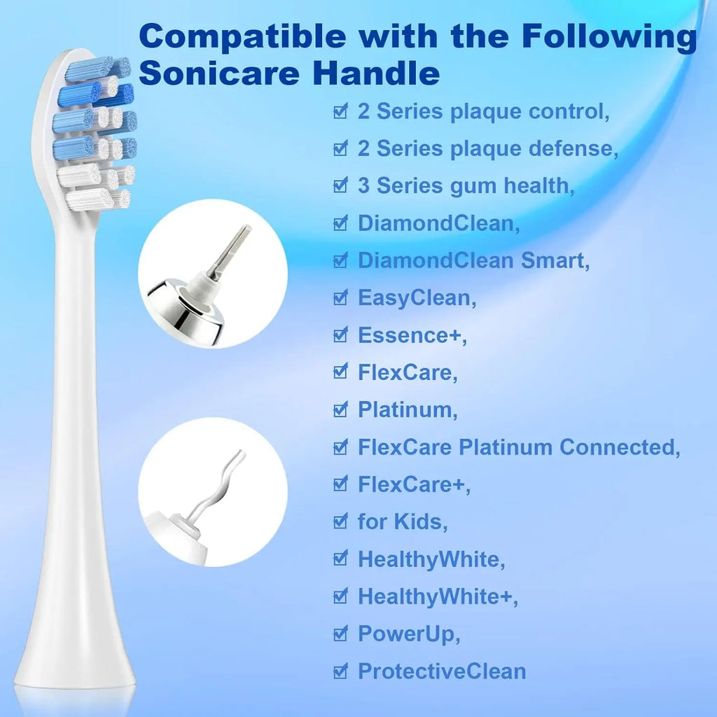 Philips Sonicare Compatible Replacement Toothbrush Heads – 4 to 16 Pack, Indicator Bristles, Deep Clean