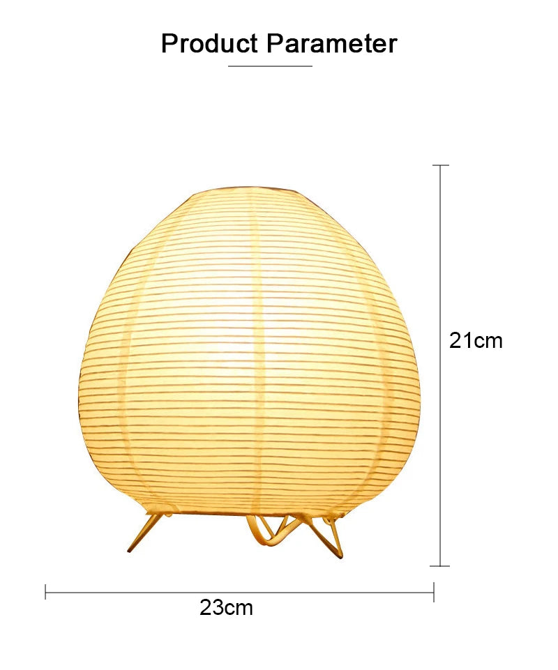 Rice Paper Table Lamp – White Lantern Design