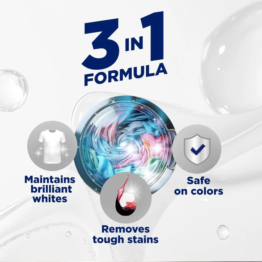 Brilliantly Bright Whites Every Wash — Laundry Whitener & Stain Remover Powder | 3X Whitening Power, Color-Safe, HE Compatible