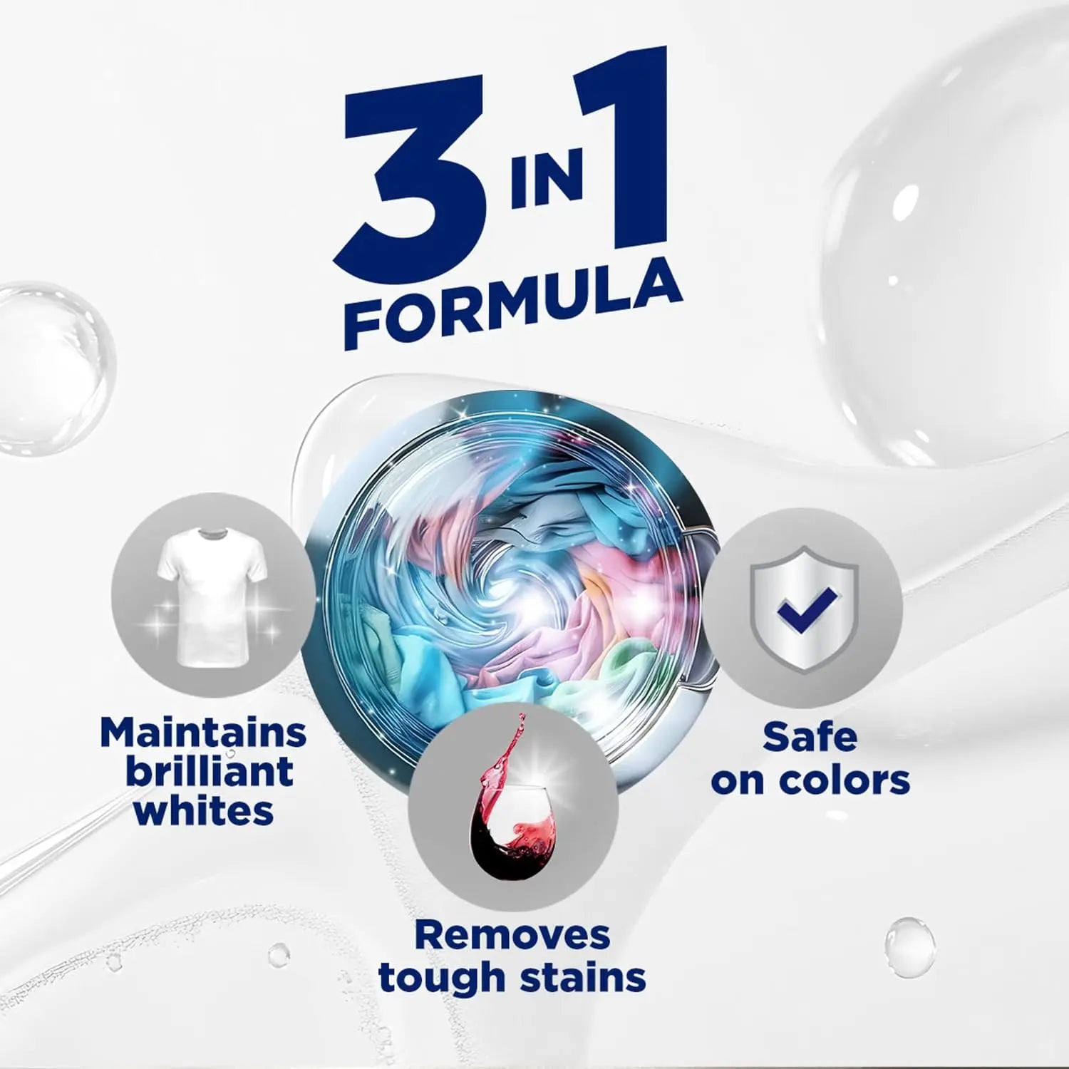 Brilliantly Bright Whites Every Wash — Laundry Whitener & Stain Remover Powder | 3X Whitening Power, Color-Safe, HE Compatible