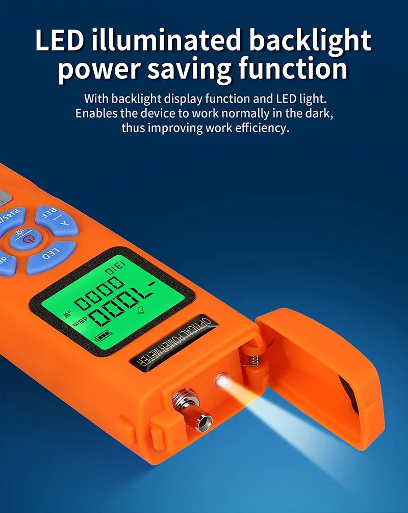 High-Precision FTTH Fiber Optic Power Meter — Digital Optical Signal Tester
