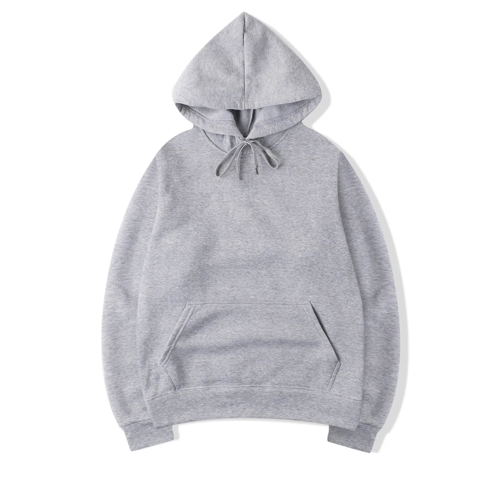 Unisex Oversized Pullover Hoodie Sweatshirt – Solid Color Casual Fleece for Men & Women