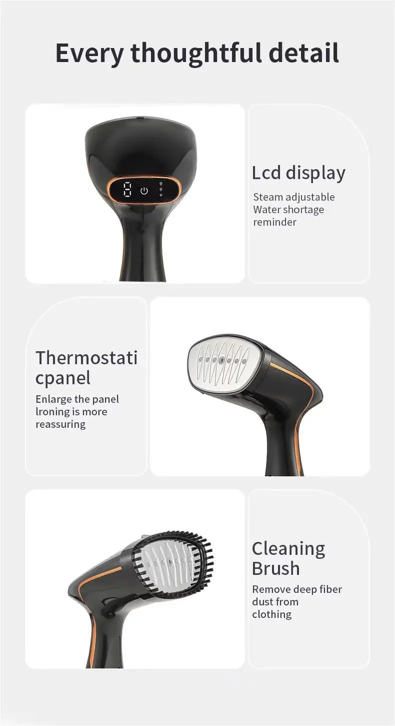 Portable Handheld Garment Steamer & Travel Iron