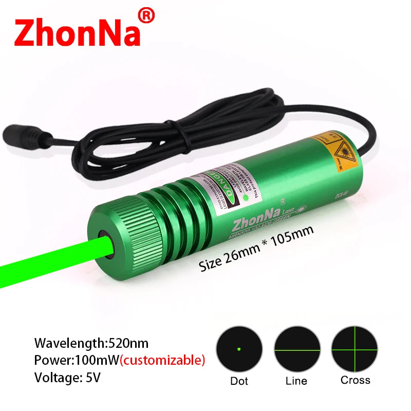 520nm Industrial Laser Locator – Cross, Line & Point Laser for Wood, Stone & Aluminum