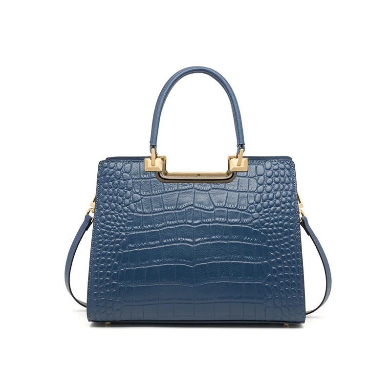 Genuine Cow Leather Tote Shoulder Bag – Handmade Luxury Handbag for Women