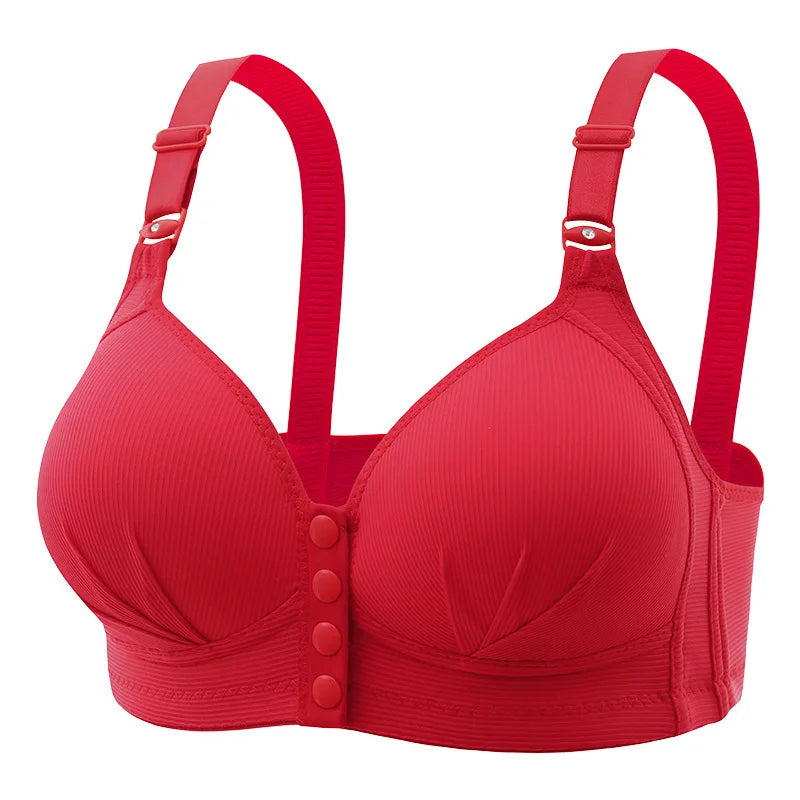 Front-Buckle Push-Up Bra — Adjustable, Breathable & Available in Plus Sizes