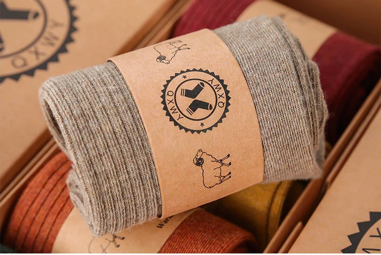 Thick Wool-Blend Mid-Calf Boot Socks