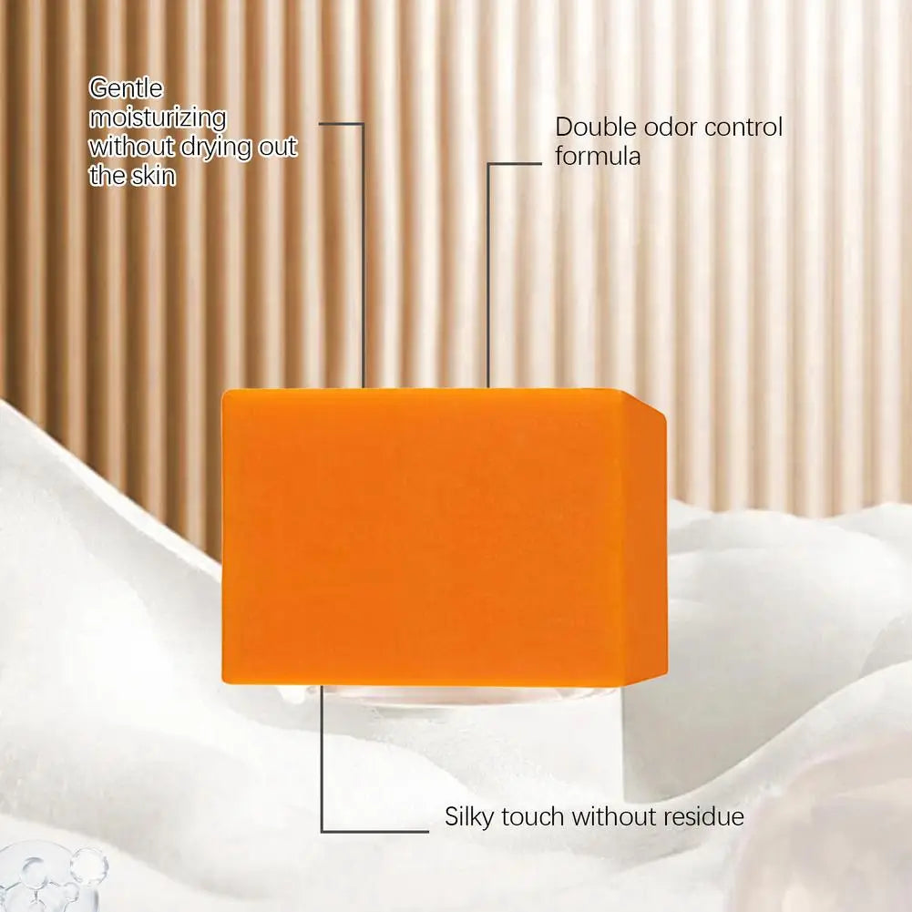 Natural Persimmon Deodorant Soap Bar – Odor Control & Daily Cleansing for Men & Women, 100g