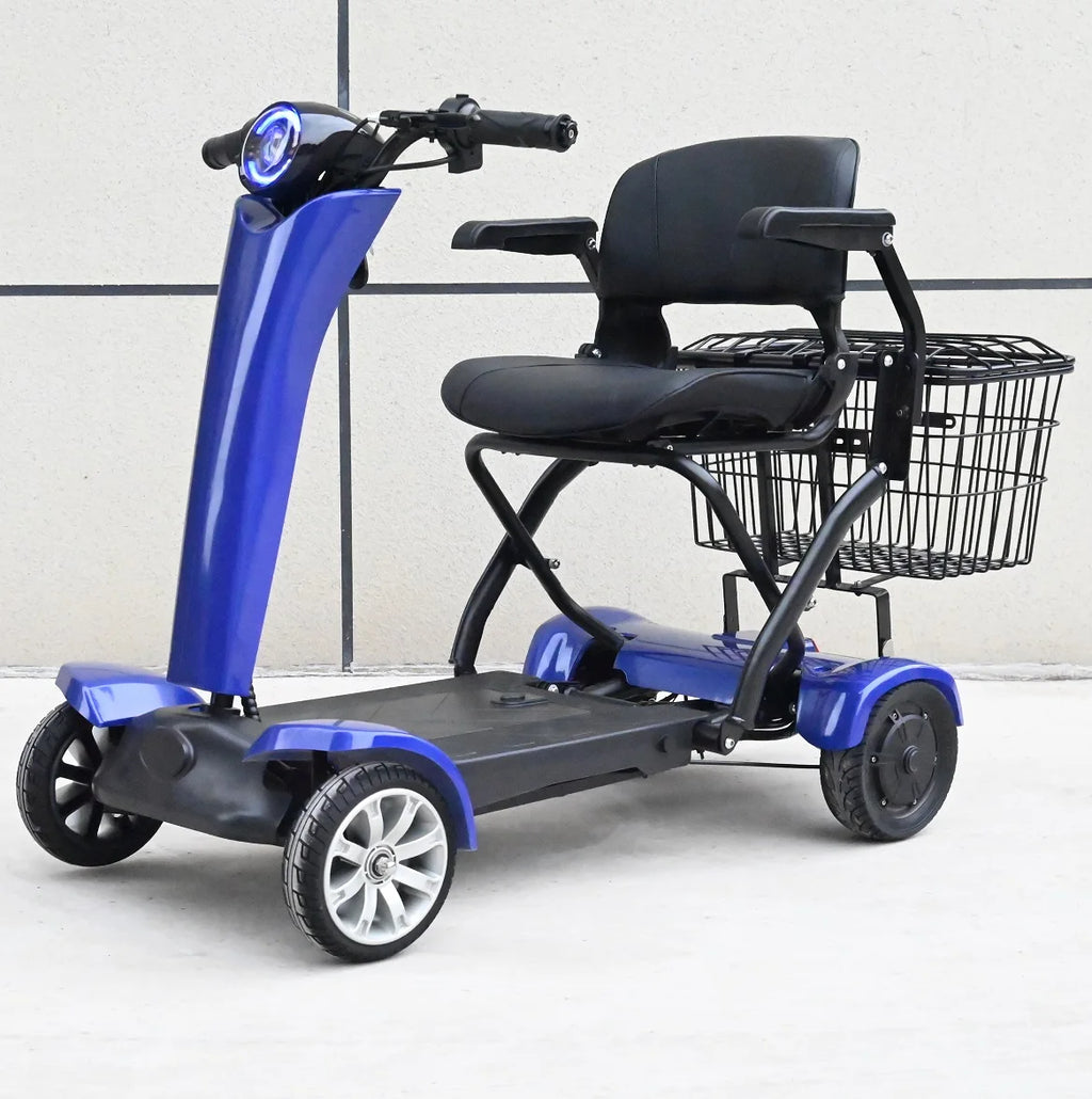 Foldable 4-Wheel Mobility Scooter – 250W Dual Motor, 20–50 km Range