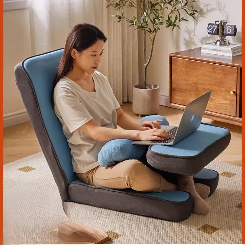 Cotton Folding Floor Sofa with Backrest