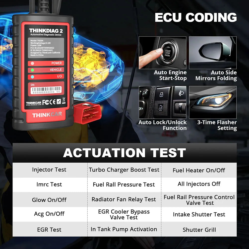 THINKCAR Thinkdiag 2 OBD2 Scanner — Full System Diagnostic