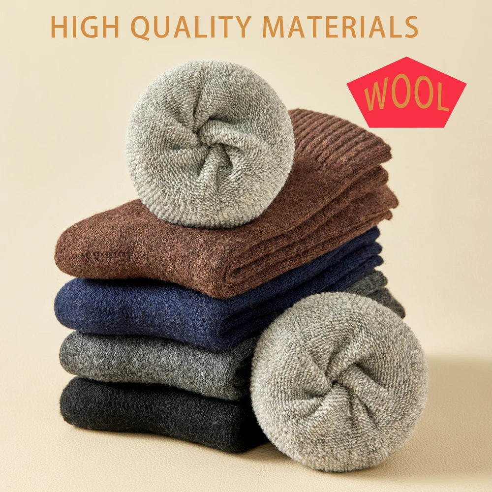 Men's Thick Wool-Blend Crew Socks