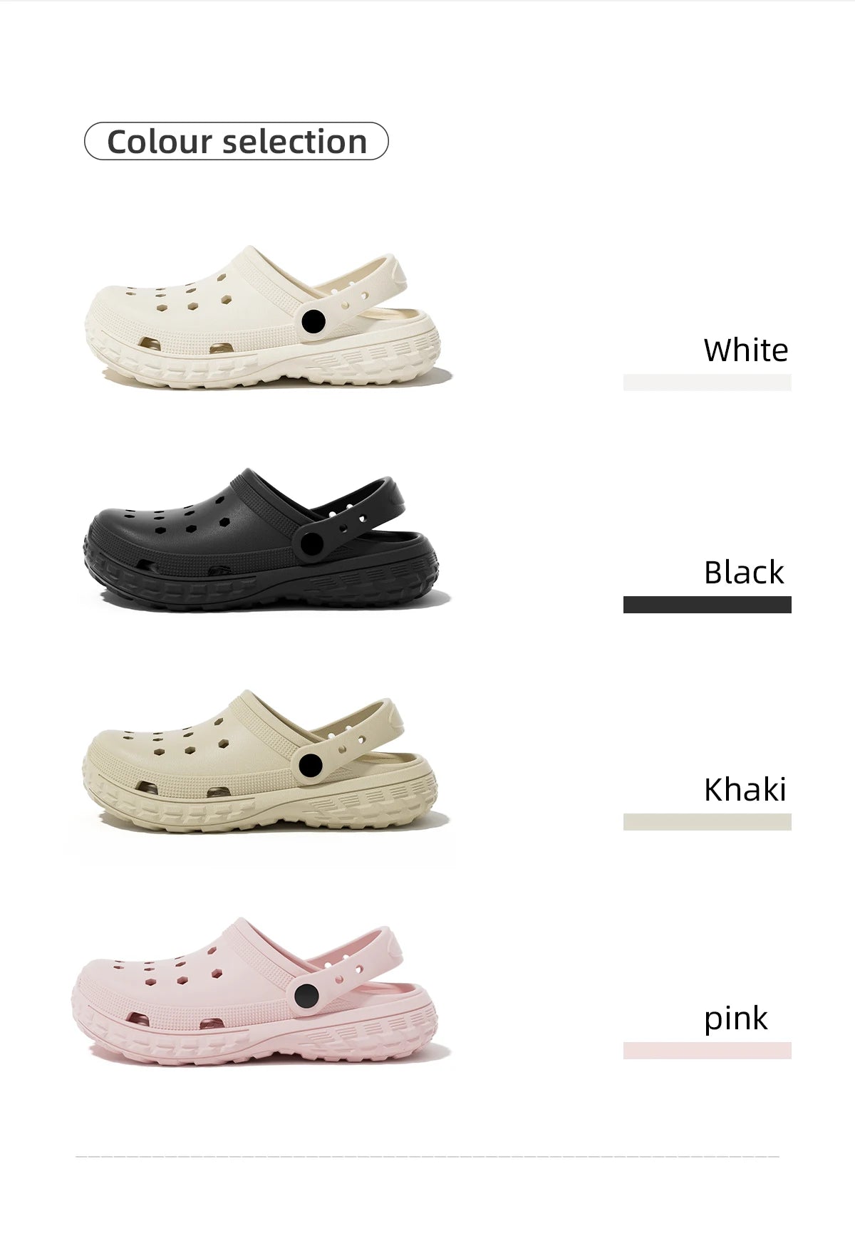 Unisex Closed-Toe Hole Shoes – Non-Slip Thick Soft Sole Beach Sandals