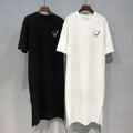 Women's Short Sleeve T-Shirt Dress – Loose Mid-Length Over Knee Casual Summer Dress