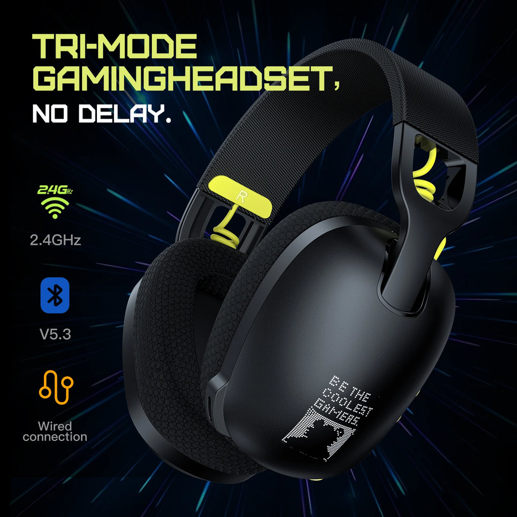 ONIKUMA GT806 Wireless Gaming Headset — 2.4GHz & Bluetooth 5.3, HiFi Sound, RGB, Noise-Canceling Mic for PC & Laptop