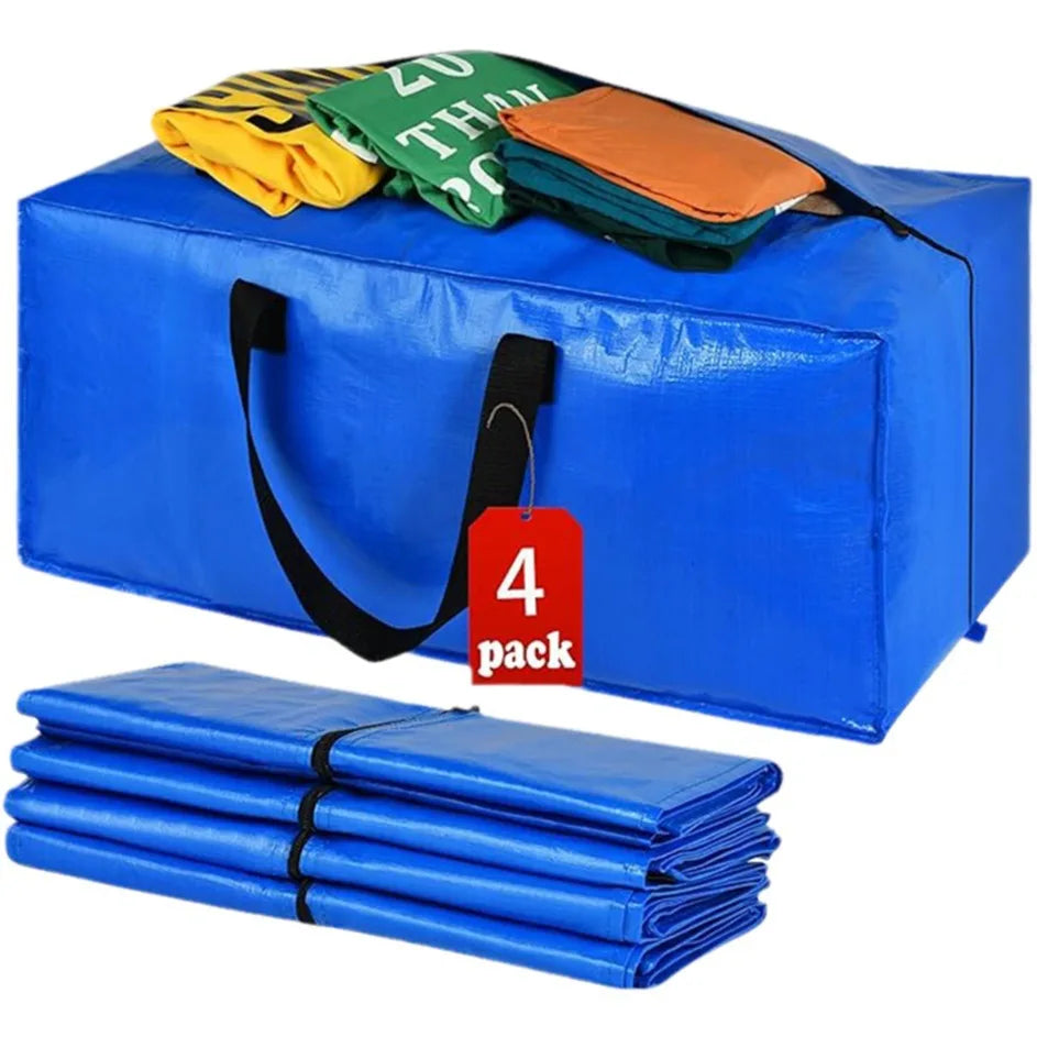 Large Foldable Woven Storage & Moving Bag