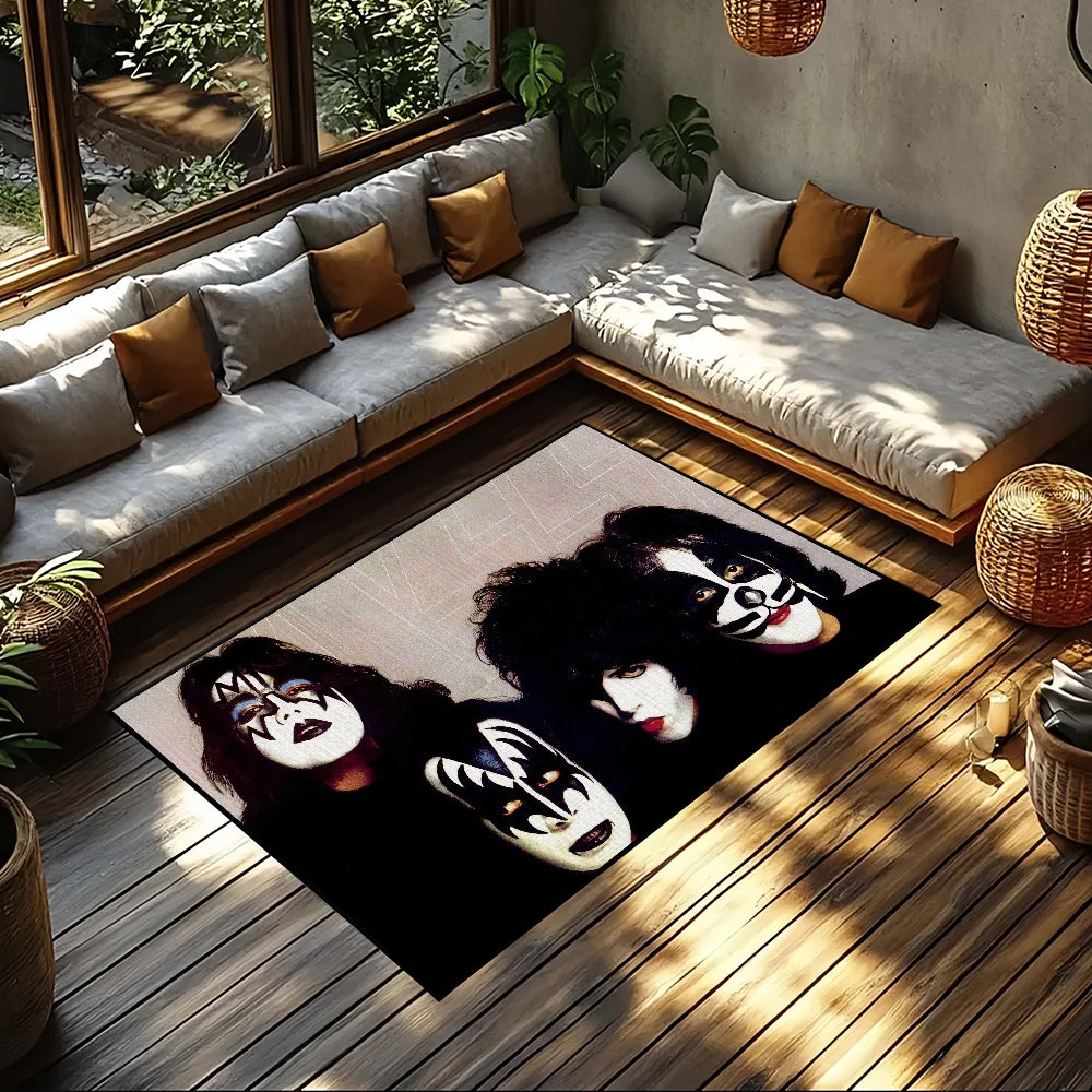 Rock Band KISS Doormat – Non-Slip Welcome Rug for Bedroom, Bathroom & Entryway