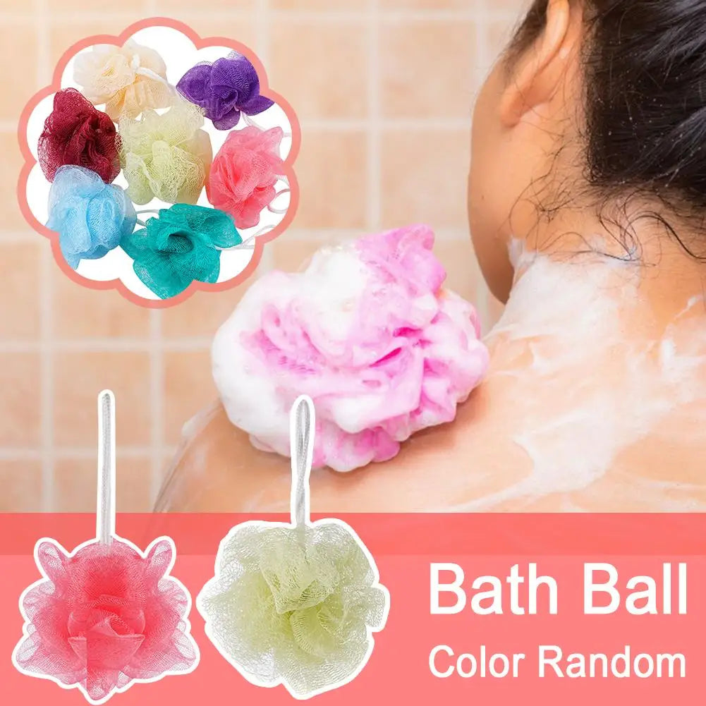 Soft Mesh Foaming Bath Sponge Ball – Exfoliating Body Scrubber & Skin Cleaner