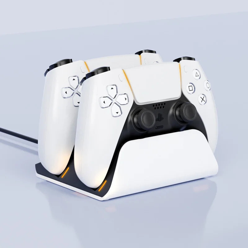 PS5 Dual Controller Fast Charging Dock – Wireless Gamepad Charger Station