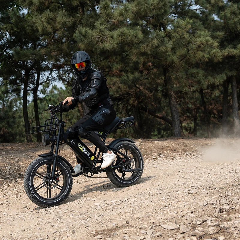 KOOLUX X9 750W All-Terrain Fat Tire Electric Mountain Bike — 48V 15.6Ah 20" Full Suspension, 150km Range