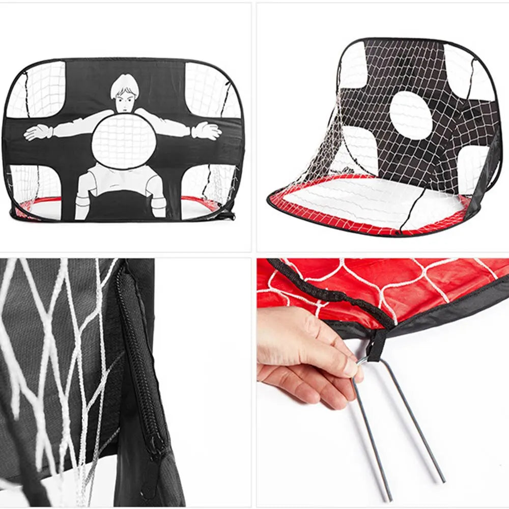 Foldable Football & Soccer Goal – Nylon Target Net for Kids & Adults, Backyard, Playground & Indoor Training