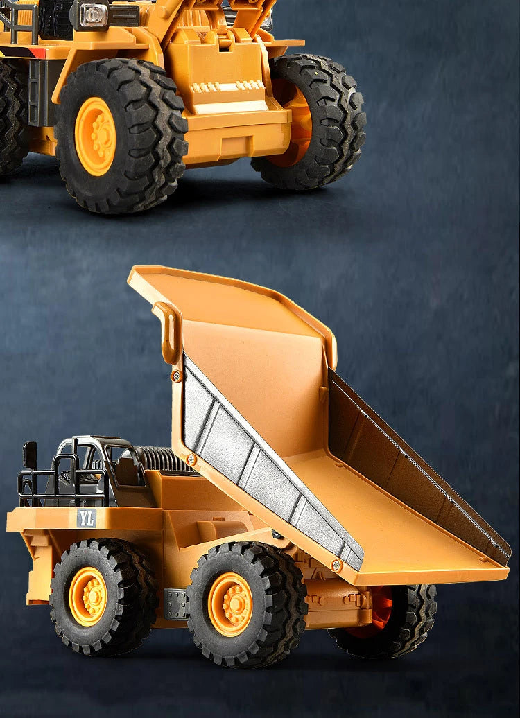2.4G RC Construction Truck – Alloy Excavator, Bulldozer & Dump Truck for Kids