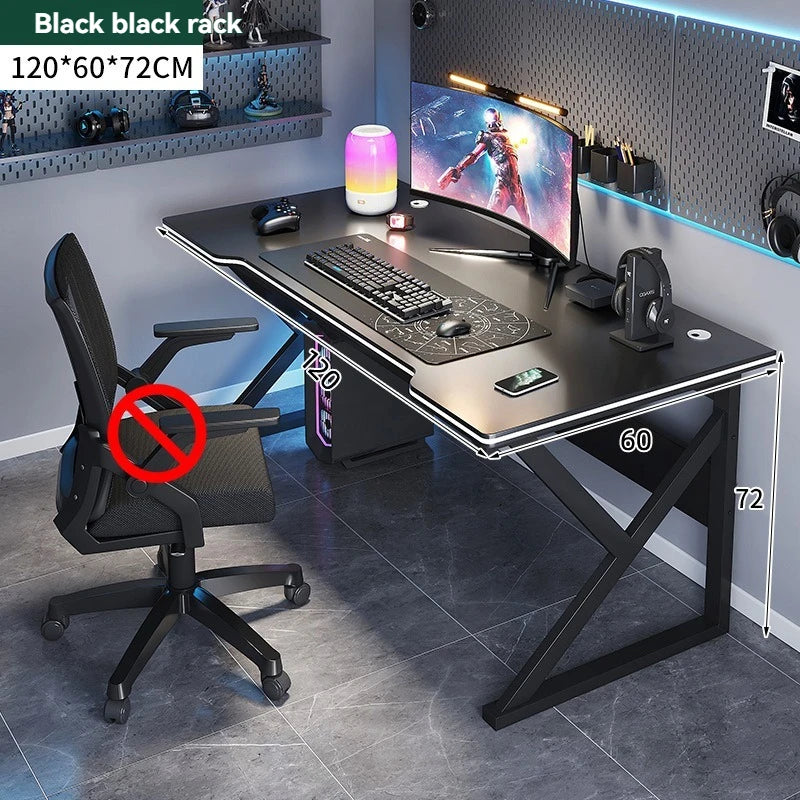 Simple Computer Desk — Metal Frame Home Office, Student, Gaming & E-Sports Workbench