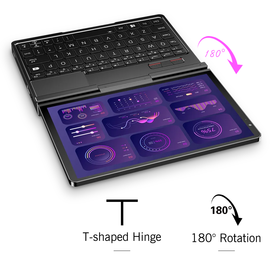 GPD Pocket 4 8.8" Mini Laptop – AMD Ryzen AI 9 HX 370, Up to 64GB LPDDR5X, 2TB NVMe, 144Hz Touch, Windows 11
