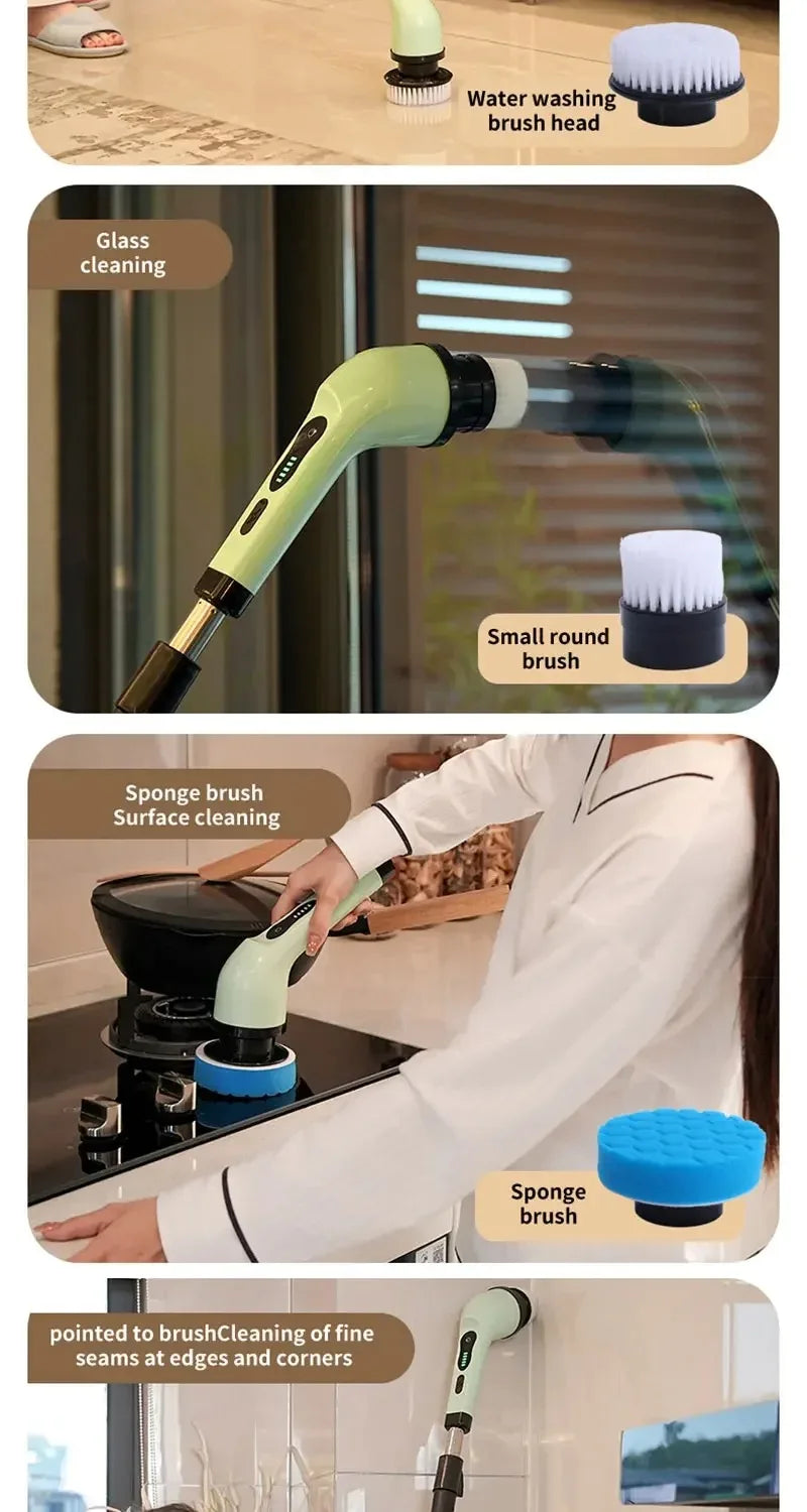 Cordless Electric Spin Scrubber – Rechargeable Power Brush for Kitchen, Bathroom, Toilet & Tile Grout