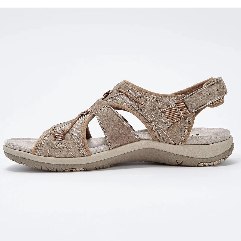 Women's Hollow-Out Adjustable Flat Sandals – Casual Beach Streetwear