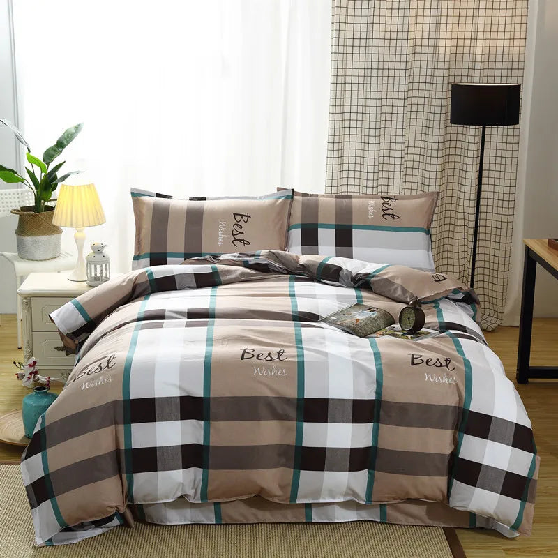 Cartoon Print Duvet Cover Set – Skin-Friendly 400TC Polyester, 3-Piece with 2 Pillowcases, 20 Designs & 4 Sizes