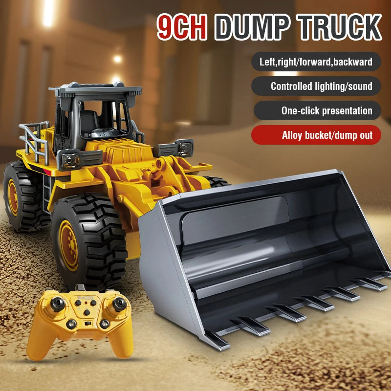 2.4G RC Construction Truck – Alloy Excavator, Bulldozer & Dump Truck for Kids