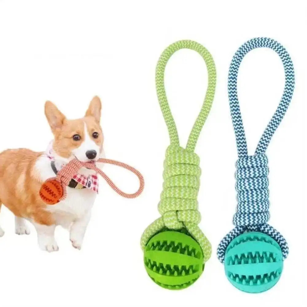 Treat-Dispensing Rope Ball Puzzle Toy for Dogs