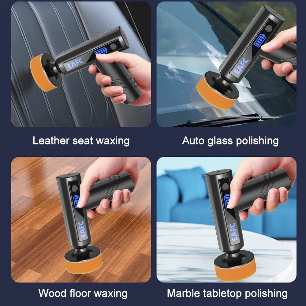 EAFC Cordless Car Polisher with 3-Inch Pads