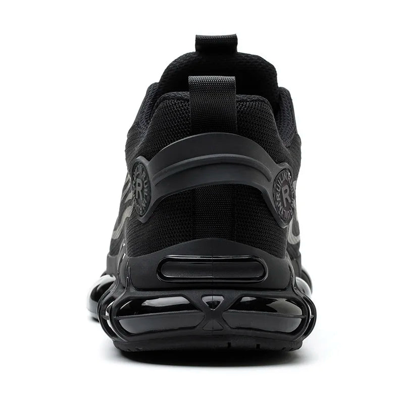 Men's Air Mesh Button-Closure Work Shoes