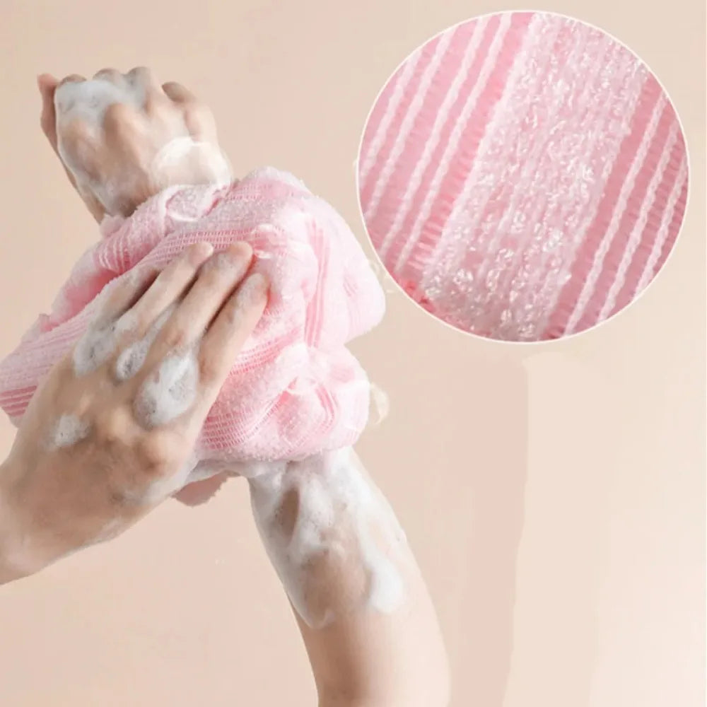 Japanese Exfoliating Bath Washcloth – Nylon Rubbing Towel Back Scrubber for Smooth Skin