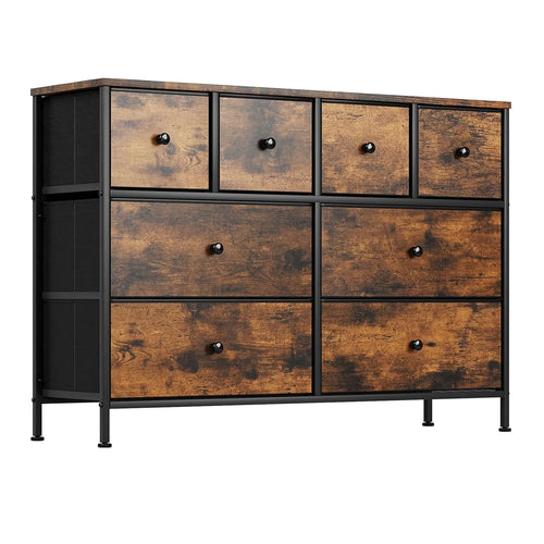 8-Drawer Fabric Dresser with Metal Frame — Storage Cabinet